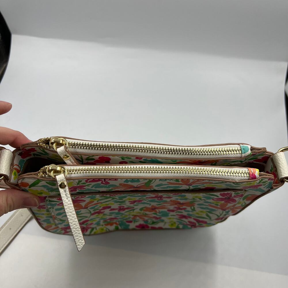 Nanette Lepore Floral Sunflower Crossbody Shoulder Purse Spring Zippered Handbag - Picture 10 of 11